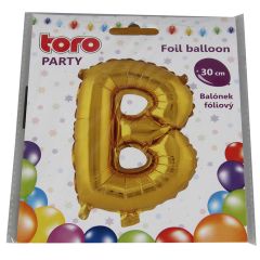 Balons burts B 30cm folija, zelta