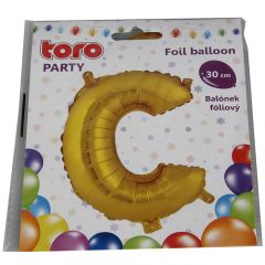 Balons burts C 30cm folija, zelta