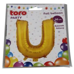 Balons burts U 30cm folija, zelta