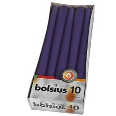 Galda svece Bolsius violeta 10gab.