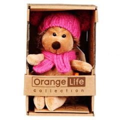 Mīkstā rot. Ezīte Pūkainīte rozā cepurē 18cm Orange Toys
