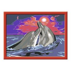 Krāsojamā glezna 18x24cm Delfīni
