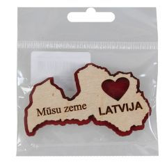 Magnēts Latvijas sirds 8x4cm