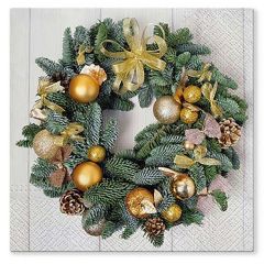 Salvetes 33X33CM GOLDEN WREATH