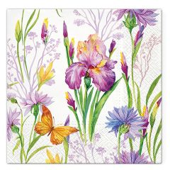 Salvetes 33x33cm Iris With Butterfly