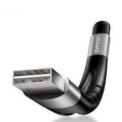 Datu kabelis Usams USB/Lightning 12cm melns