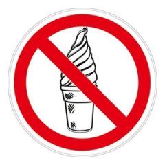 Uzlīme ''Ieeja ar saldējumu aizliegta'' d10