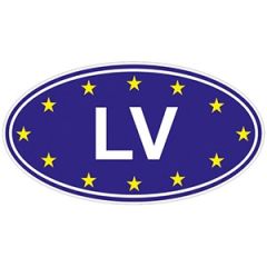 Uzlīme ''LV' 10x5 ar ES zvaigznēm