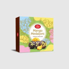 Šokolādes Medaljons Lāči ar mango pildījumu 100g