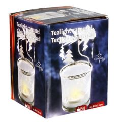 Svečturis tējassvecei Ziemassvētku 7x15cm