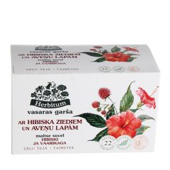 Tēja zāļu Herbitum ar Hibiska ziediem un aveņu lapām 1.5gx22