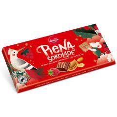 šokolāde piena Laima zemesriekstu, aveņu 145g