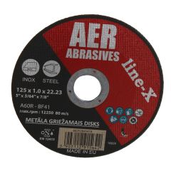 Abr.disks AER X-Line 125x1.0x22 metālam