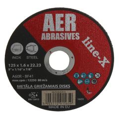 Abr.disks AER X-Line 125x1.6x22 metālam