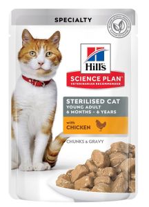 Konservi kaķiem Hill's Sterilised Cat ar vistu 85g