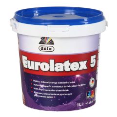 Krāsa Eurolatex 5 mitrumizturīga 1l