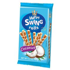 Vafeļu trubiņas ar kokosu happy swing 150g