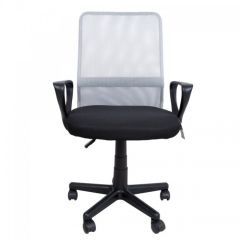 Biroja krēsls BELINDA 59x56xH86.5-98.5cm melns/balts