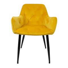 Krēsls BRITA 58x63xH83cm dzeltena samta