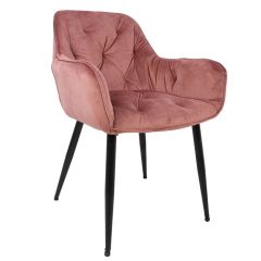 Krēsls BRITA 58x63xH83cm rozā samta
