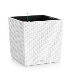 Puķu pods Lechuza Cube Cottage 50cm balts