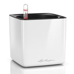 Puķu pods Lechuza Cube Glossy 14 balts