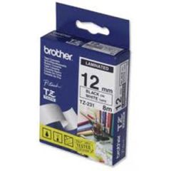 Lenta uzlīmju printerim 12mm melna/balta