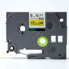 Lenta uzlīmju printerim 9mm melna/dzeltena 8m