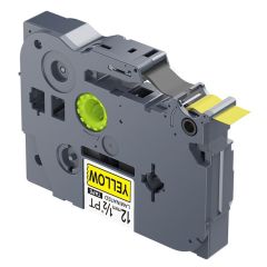 Lenta uzlīmju printerim 12mm melna/dzeltena 8m