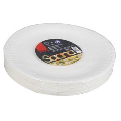 Papīra šķīvji Saana 23cm 45gab. balti