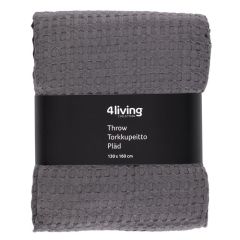 Gultas pārklājs 4Living Waffle 130x160cm pelēks