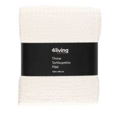 Gultas pārklājs 4Living Waffle 130x160cm balts