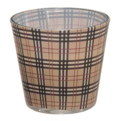 Svece arom.stikla trauc. English Check Rūtaina 30h