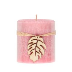 Svece stabs Polar rozā 7x7.5cm 36h