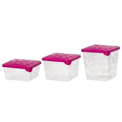 Trauki ēdiena uzglab. Marjukka 0.45l, 0.75l, 1l rozā