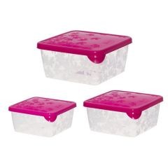 Trauki ēdiena uzglab. Marjukka 0.45l, 0.75l, 1.25l rozā