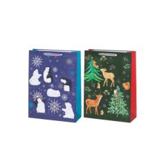 Dāvanu maisiņš Winteria Animals 31x12x12cm 2-veidi