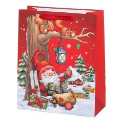 Dāvanu maisiņš Winteria Gnome 26x32x12cm  3-veidi