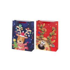 Dāvanu maisiņš Winteria Reindeer 31x12x12cm  2-veidi