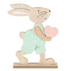 Dekors Lieldienu Verso Zaķis ar sirsniņu 22cm