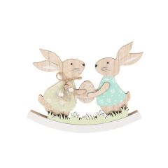 Dekors Lieldienu Verso divi zaķi 18.5cm