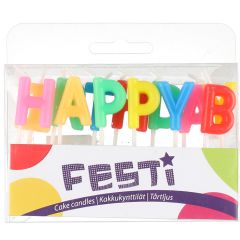 Tortes svecītes Festi Happy Birhday burti