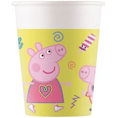 Glāzes papīra Cūciņa Peppa 200ml 8gab.