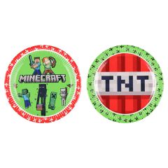 Šķīvji papīra Minecraft 23cm 8gab.