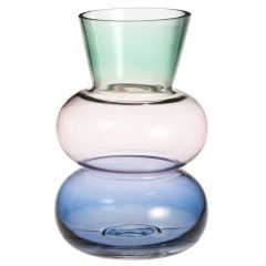 Vāze 4Living June stikla, krāsaina 13x20cm