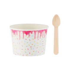 Trauks papīra Festi Saldējuma ar karoti 230ml 8gab.