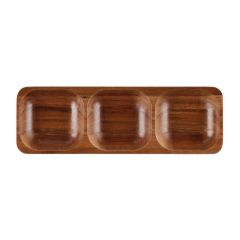 Šķīvis servēšanai Maku 3-daļas akācija  27x9cm