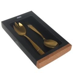 Salātu karotes Maku metāla zelta 2gab 21,8cm