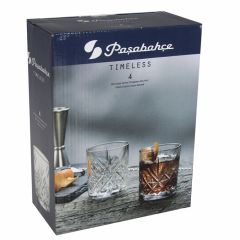 Glāzes viskija Pasabahce Timeless 205ml 4gab.
