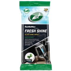 Salvetes auto tīrīš. Turtle Wax Shine Gloss paneļa